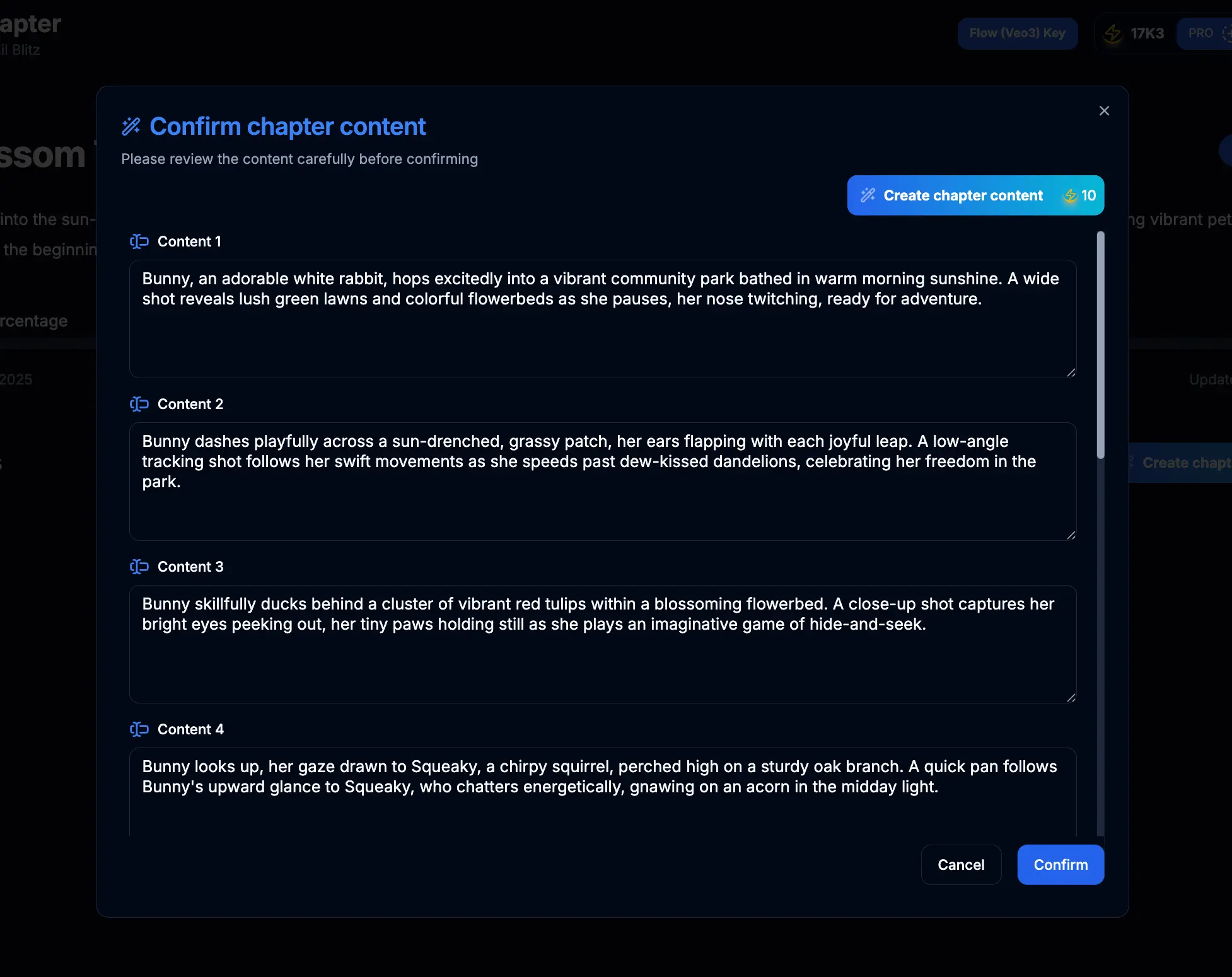 Step 3.1: Generate Scene Scripts with AI