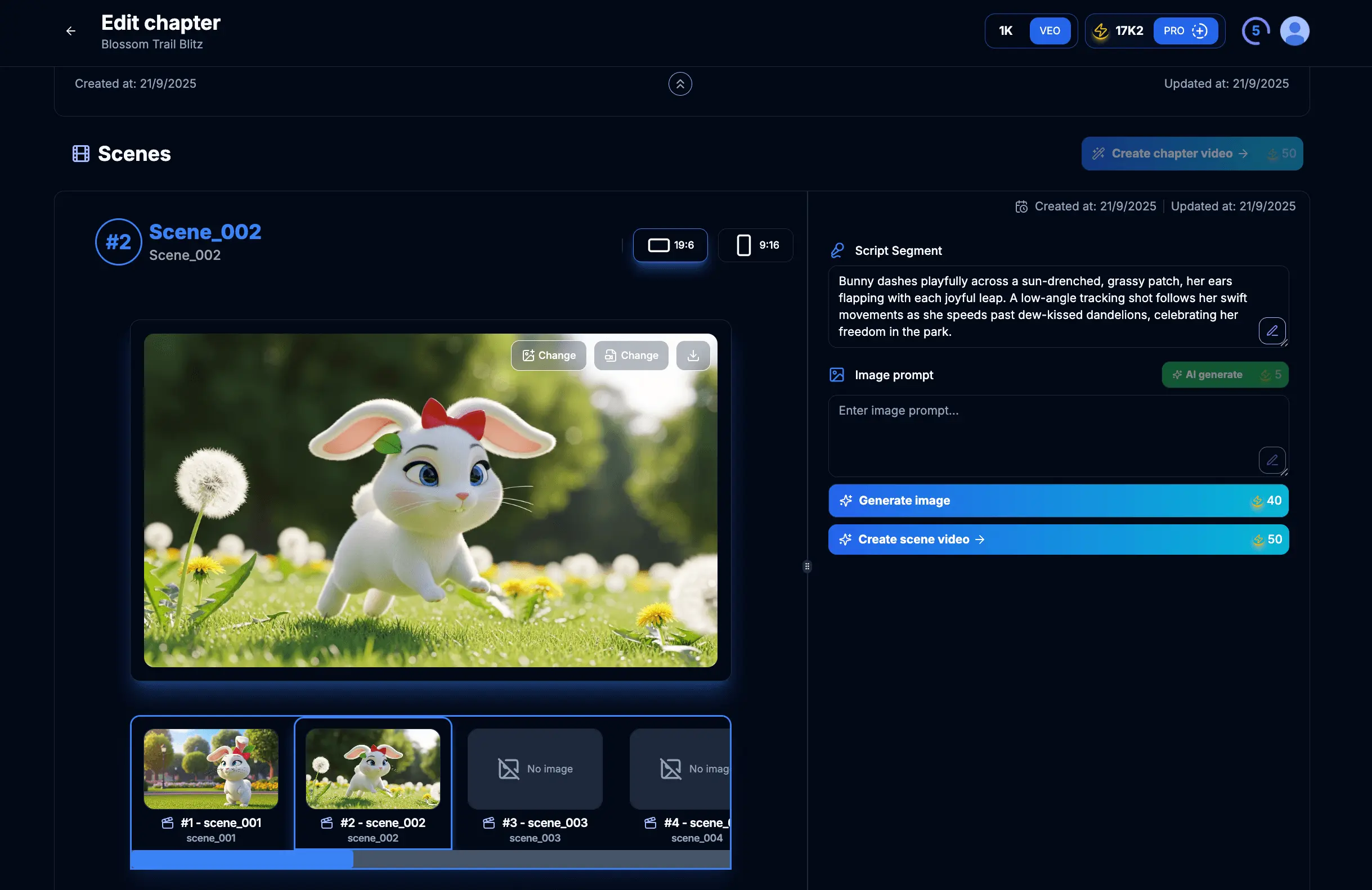 Bước 5.3: Scene Management Interface