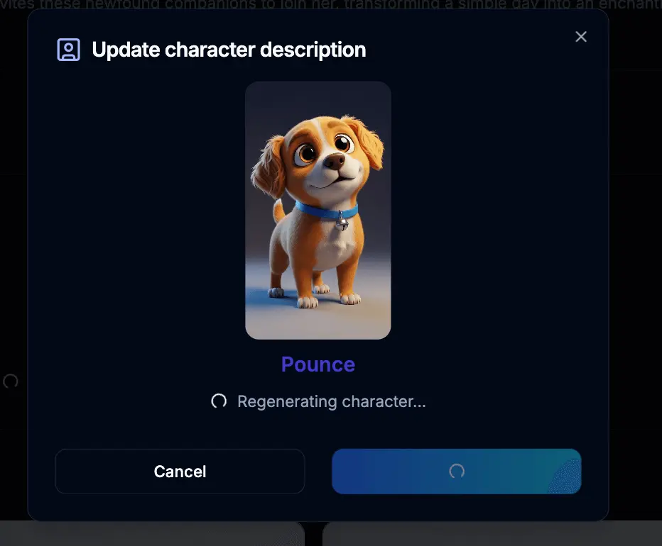Step 4.1: Regenerate Character