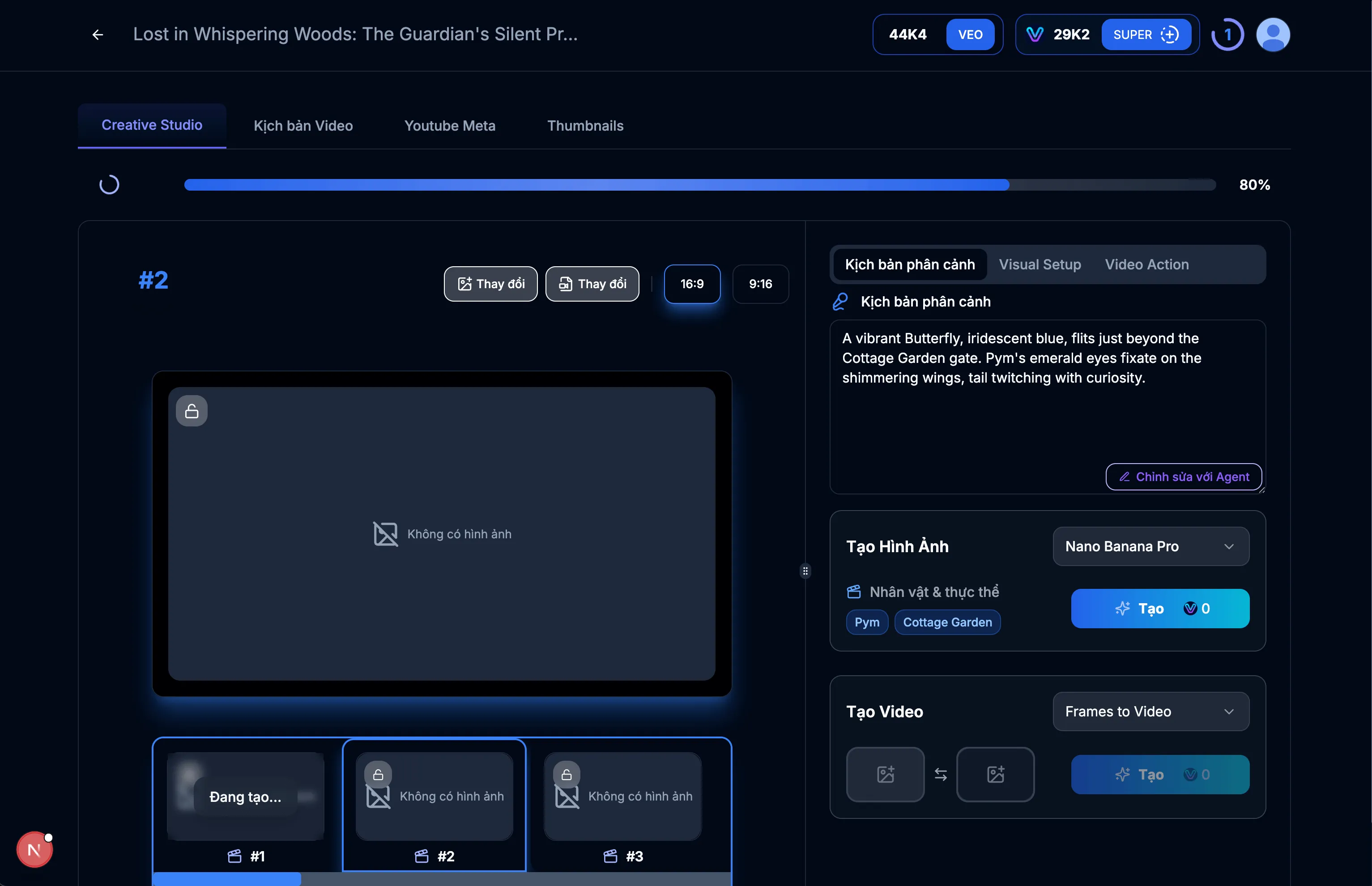 Bước 5.2: Creative Studio